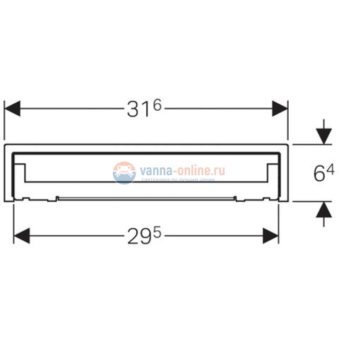 Комплект сборных деталей для трапа в стене Geberit 154.339.00.1, для облицовки плиткой, с рамкой Комплект сборных деталей для трапа в стене Geberit 154.339.00.1, для облицовки плиткой, с рамкой