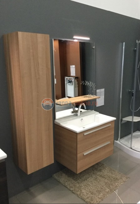 Тумба под раковину Jacob Delafon Struktura 80 EB1277-E16, ореховое дерево, 2 ящика, 77x47x56 см