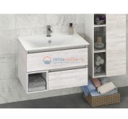 Тумба Comfortу Турин-90 дуб белый с раковиной 90E