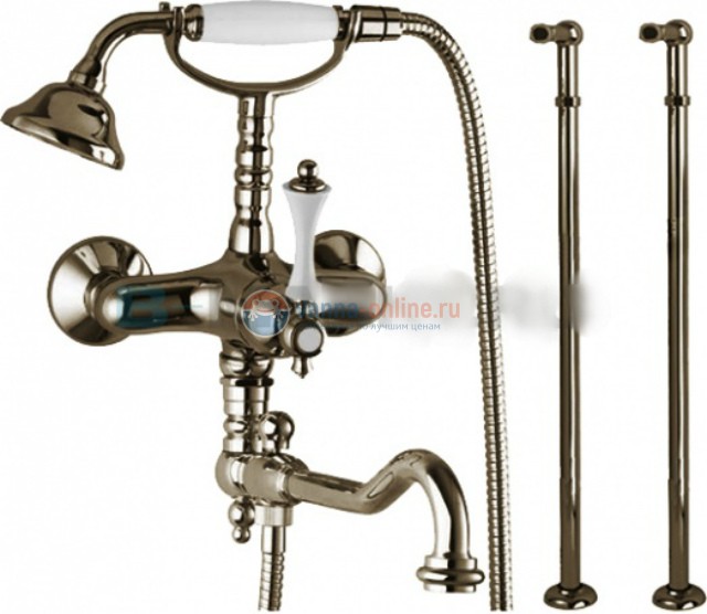 Смеситель Cezares Margot MARGOT-VDP2-02-Bi для ванны/душа, бронза/белый
