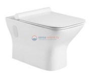 Подвесной унитаз Aquanet Cube-W CL-12248D (210761) безободковый, Rimless, с сиденьем Soft Close, Slimseat