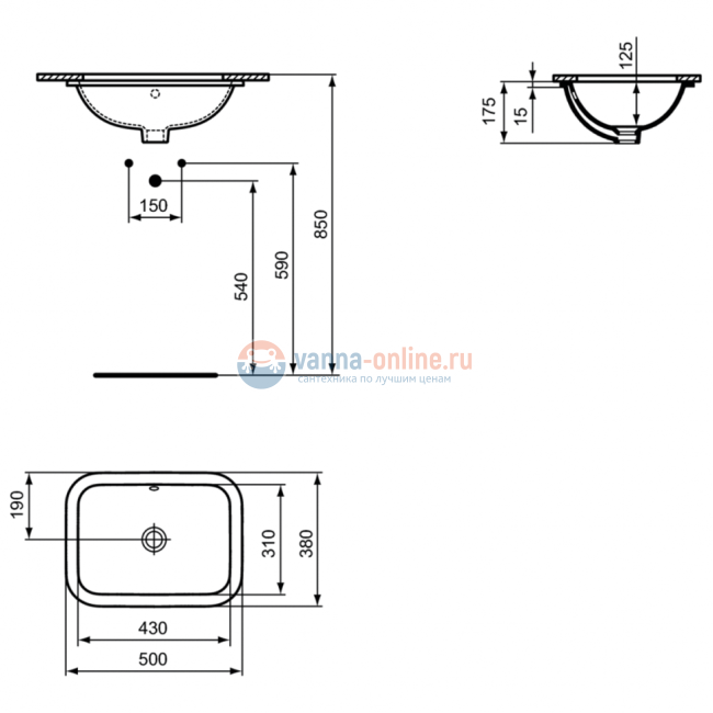 Раковина 50х38 см Ideal Standard CONNECT E505801 Раковина 50х38 см Ideal Standard CONNECT E505801