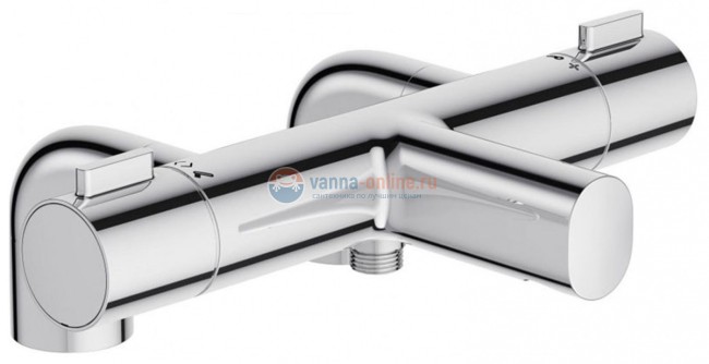Смеситель Jacob Delafon Cuff E78521-CP для ванны и душа, термостатический Смеситель Jacob Delafon Cuff E78521-CP для ванны и душа, термостатический