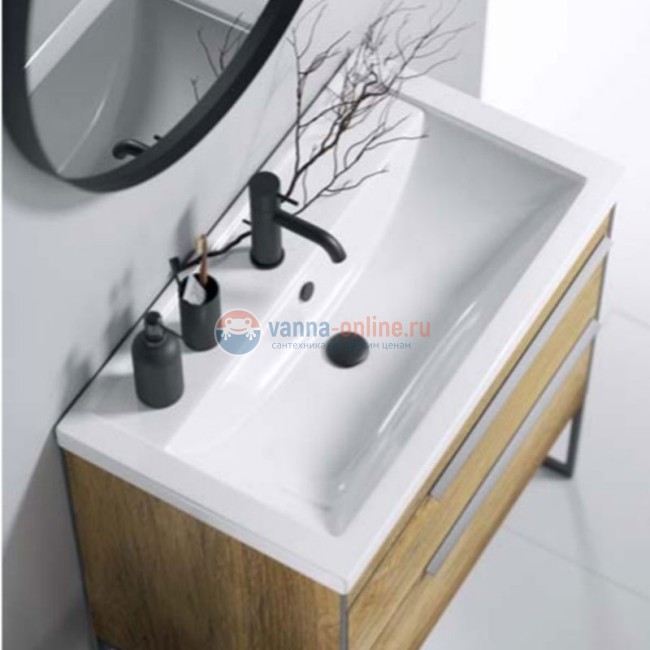 Тумба с раковиной Aqwella Fargo FRG0107DB 70 см с ящиками, дуб балтийский