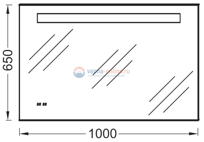 Зеркало Jacob Delafon Parallel 100 см, EB1155-NF, с подсветкой Зеркало Jacob Delafon Parallel 100 см, EB1155-NF, с подсветкой
