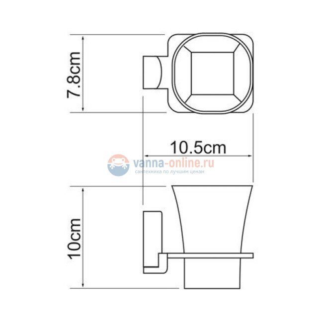 Стакан с держателем WasserKRAFT Leine 5028WHITE Стакан с держателем WasserKRAFT Leine 5028WHITE