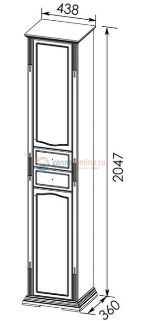 Пенал Aquanet Лагуна 40 00175307