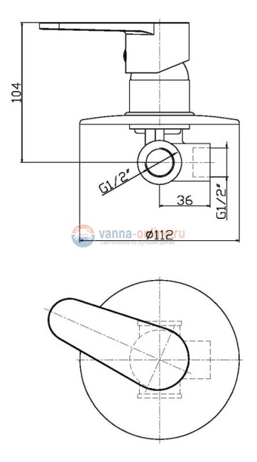 Смеситель Orange Flipo M23-400cr для душа Смеситель Orange Flipo M23-400cr для душа