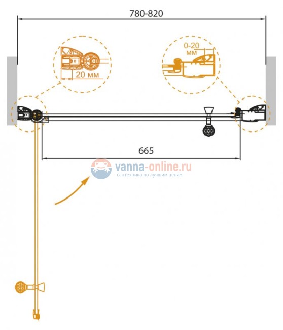 Душевая дверь Cezares GIUBILEO-B-11-80-CP-Cr