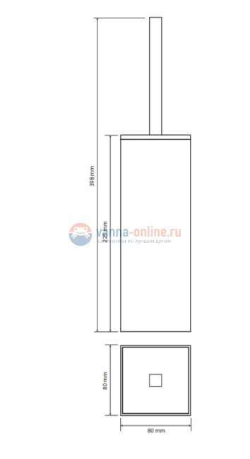 Ершик Bemeta Via 135913091 8 x 8 x 39.8 см напольный, хром Ершик Bemeta Via 135913091 8 x 8 x 39.8 см напольный, хром