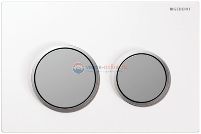 Кнопка Geberit Omega Type 20 115.085.KL.1, белая, матовый хром