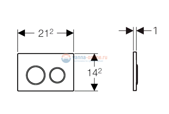 Кнопка Geberit Omega Type 20 115.085.KL.1, белая, матовый хром