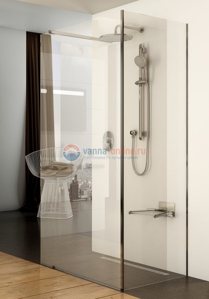 Душевой уголок Ravak Walk-In Corner GW1CD4C00Z1 110 x 80 см, блестящий/транспарент