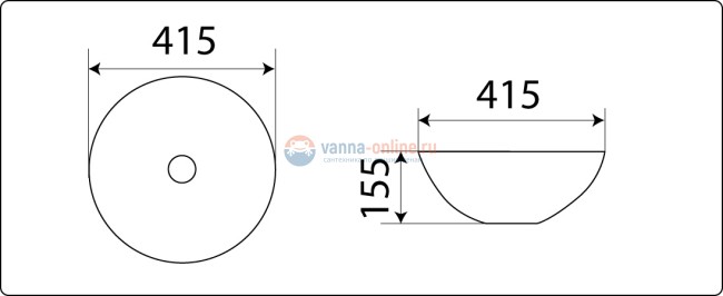 Раковина CeramaLux Серия N N 104 накладная, белый Раковина CeramaLux Серия N N 104 накладная, белый