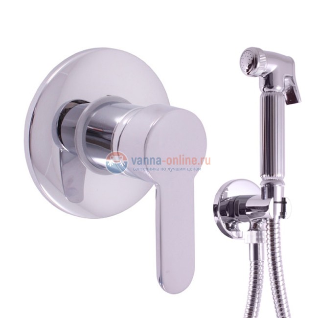 Смеситель скрытого монтажа для биде Rav-Slezak Zambezi ZA042/1, с гигиенической лейкой, хром