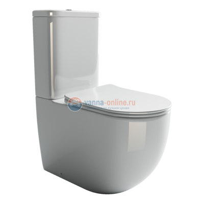 Унитаз компакт Ceramica Nova Mia Rimless CN1801 крышка микролифт, безободковый, белый