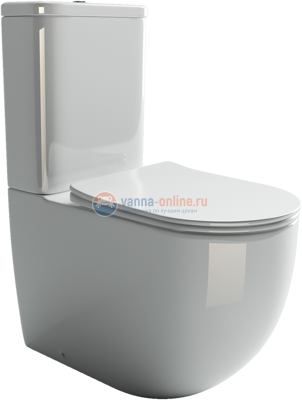 Унитаз компакт Ceramica Nova Mia Rimless CN1801 крышка микролифт, безободковый, белый