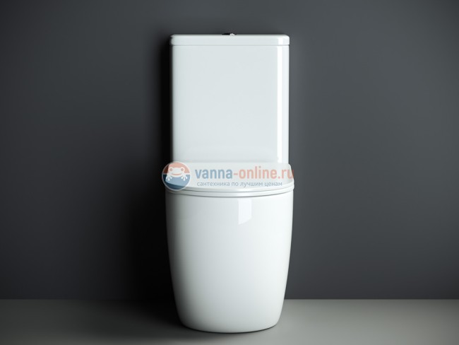Унитаз компакт Ceramica Nova Mia Rimless CN1801 крышка микролифт, безободковый, белый