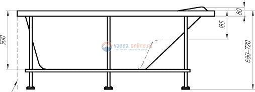 Ванна акриловая Relisan Isabella R 170*90 см, правая 1 Ванна акриловая Relisan Isabella R 170*90 см, правая 1