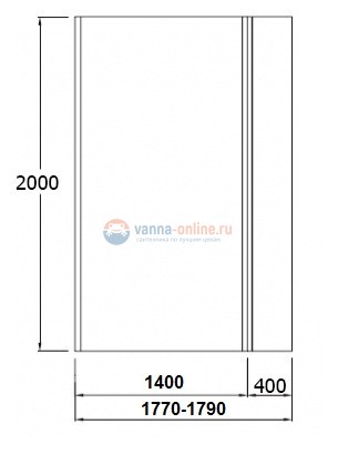 Душевой уголок Jacob Delafon Contra 180 см, с прозрачной поворотной панелью Душевой уголок Jacob Delafon Contra 180 см, с прозрачной поворотной панелью