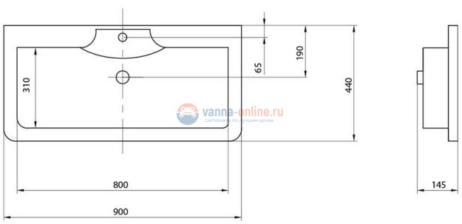 Раковина Акватон Сиена М 900 1A70623KSN010 Раковина Акватон Сиена М 900 1A70623KSN010