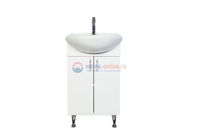 Тумба с раковиной Orange Роса 45 см, напольная, цвет - белый Тумба с раковиной Orange Роса 45 см, напольная, цвет - белый