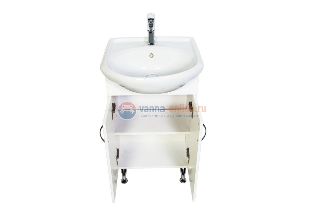 Тумба с раковиной Orange Роса 45 см, напольная, цвет - белый Тумба с раковиной Orange Роса 45 см, напольная, цвет - белый