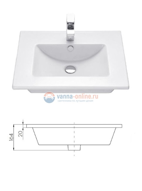 Раковина Акватон Quadro 60 1AX170WBXX000 60 x 47 x 14,5 см Раковина Акватон Quadro 60 1AX170WBXX000 60 x 47 x 14,5 см