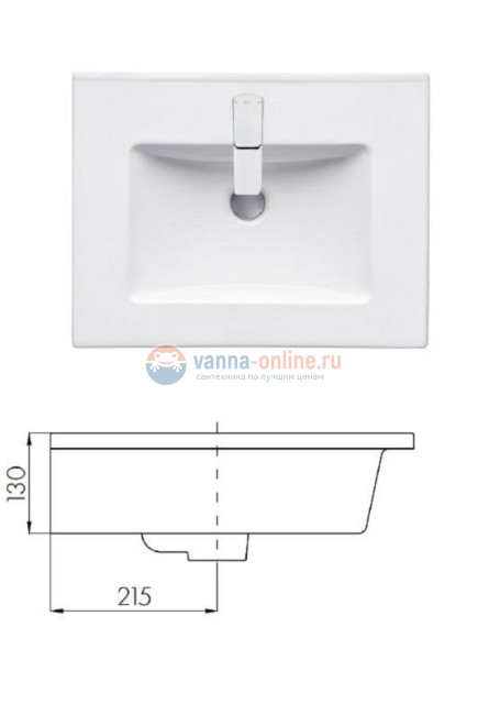 Раковина Акватон Quadro 60 1AX170WBXX000 60 x 47 x 14,5 см Раковина Акватон Quadro 60 1AX170WBXX000 60 x 47 x 14,5 см