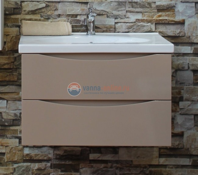 Тумба под раковину BelBagno Fly FLY-700-2C-SO-BL-P, 71 х 46,5 х 45 см, Bianco Lucido/белый глянец