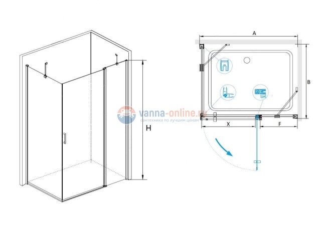 Душевой уголок RGW LE-44, 06124409-11, 100 х 90 x 195 см, дверь распашная, стекло прозрачное, хром Душевой уголок RGW LE-44, 06124409-11, 100 х 90 x 195 см, дверь распашная, стекло прозрачное, хром
