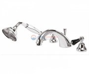 Смеситель Cezares DIAMOND-BVD-01-Sw-N для ванны, хром, ручки Swarovski Nero