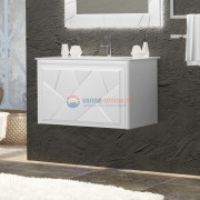 Тумба под раковину Opadiris Smile Луиджи 90 см, 00-00000521, подвесная, белый матовый