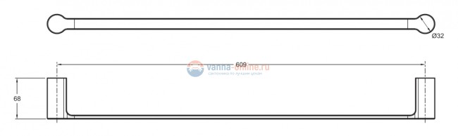 Полотенцедержатель Jacob Delafon Singulier 15205D-CP Полотенцедержатель Jacob Delafon Singulier 15205D-CP