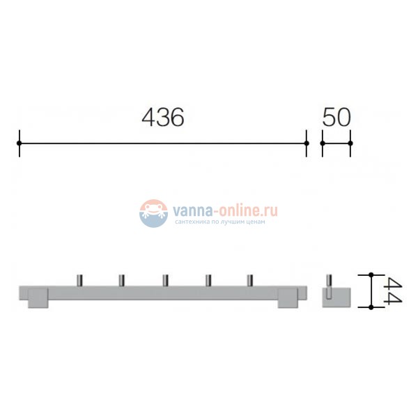 Планка на пять крючков Schein Durer 261*5B Планка на пять крючков Schein Durer 261*5B