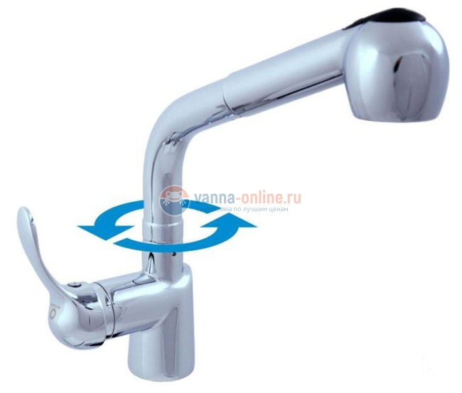 Смеситель для раковины Rav-Slezak Labe L011.5, с выдвижным изливом, хром