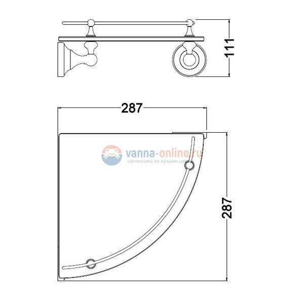 Полка Schein Saine Chrome 7053048 Полка Schein Saine Chrome 7053048