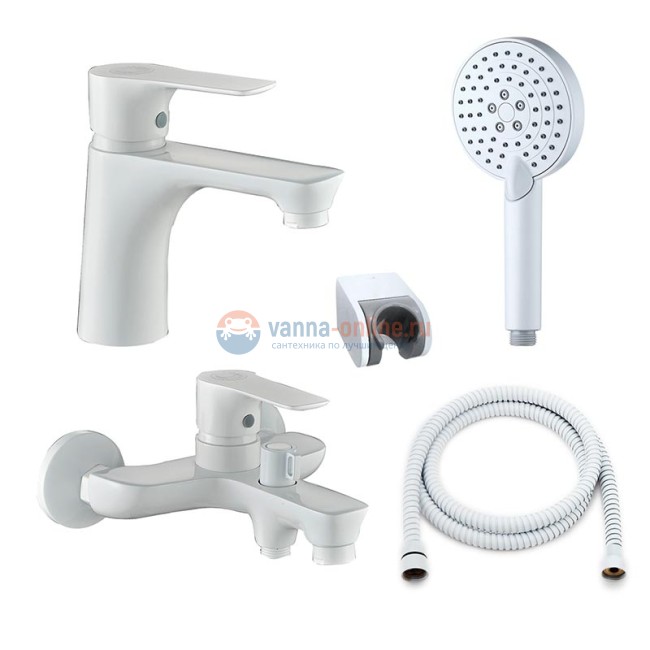 Комплект смесителей Orange Aristo M19-311W, белый