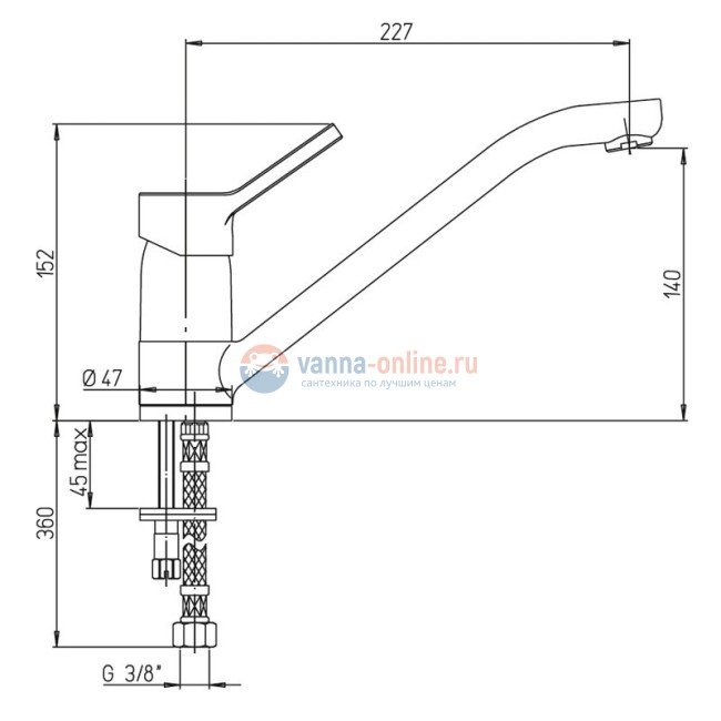 Смеситель для кухни Paini Arena