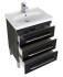 Тумба под раковину Aquanet Сиена 70 напольная, 3 ящика, черный, 00189224