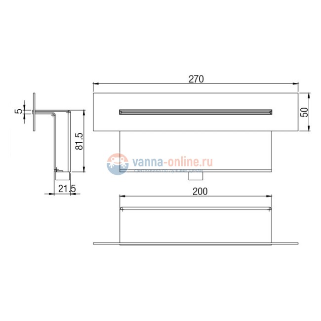 Излив для ванны Jacuzzi Rubinetteria 1081217JA00 каскадный