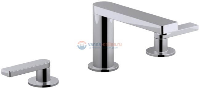 Смеситель Jacob Delafon Composed E73060-4-CP для раковины, ручки бруски, покрытие хром Смеситель Jacob Delafon Composed E73060-4-CP для раковины, ручки бруски, покрытие хром