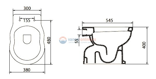 Приставной унитаз BelBagno Boheme BB115CBS