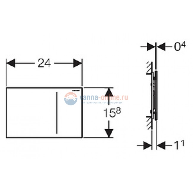Кнопка смыва Geberit Sigma Type 70 115.625.SI.1 белый
