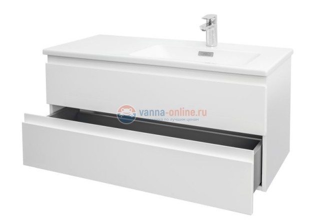 Тумба под раковину Jacob Delafon Madeleine EB2055-J5, 100 см, блестящая белая, левая