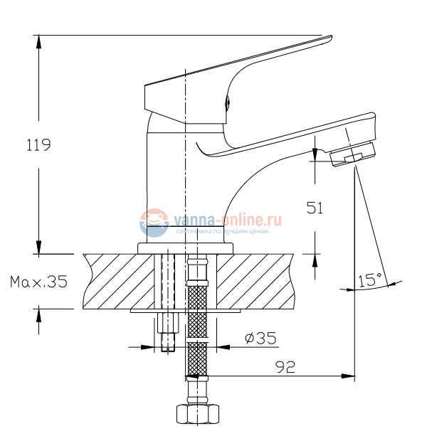 Смеситель Orange Berti M17-021cr для раковины