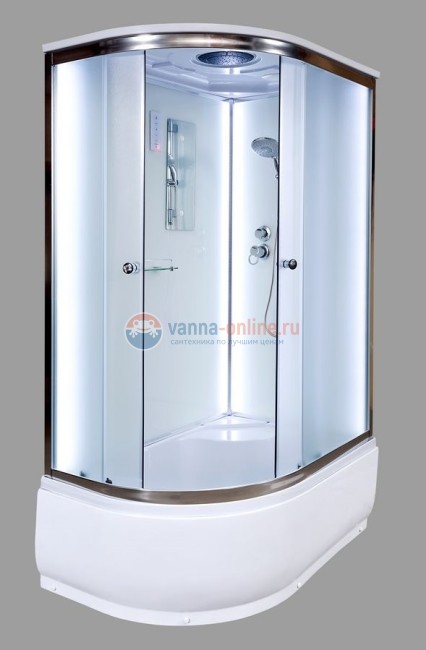 Душевая кабина Deto D D120S LED L/R 120 x 80 см, с крышей и LED подсветкой