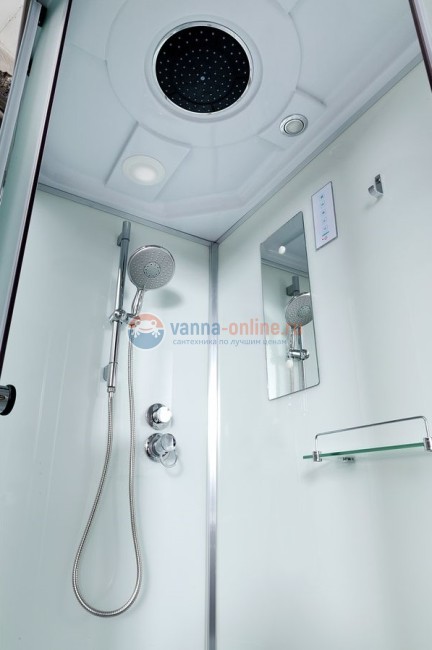 Душевая кабина Deto D D120S LED L/R 120 x 80 см, с крышей и LED подсветкой