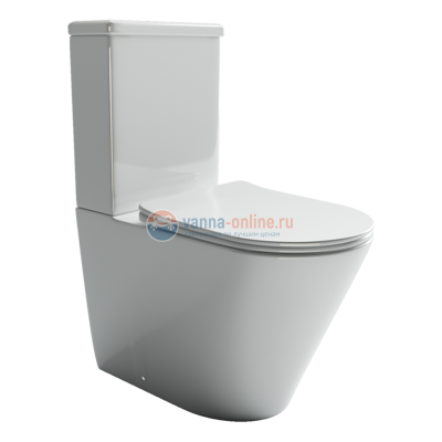 Напольный безободковый унитаз Ceramica Nova HighLight Rimless, крышка микролифт, CN1802