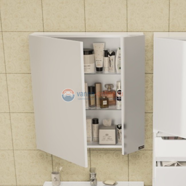 Зеркальный шкаф СаНта Стандарт 70 113008, цвет белый